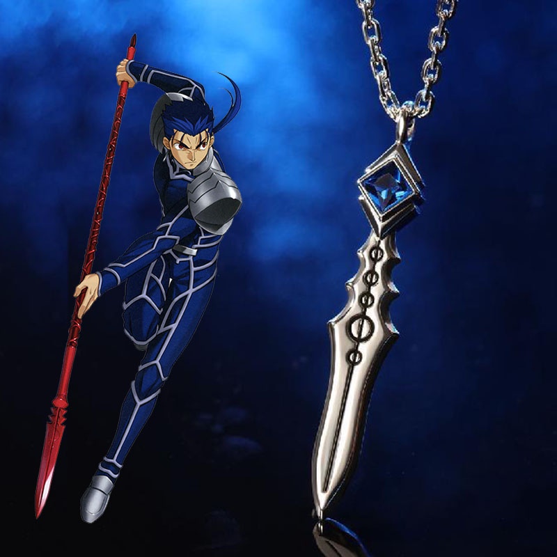 Vòng cổ Mặt Kim Loại Hóa Trang Nhân Vật Lancer Alter Cu Chulainn Trong Game Fate Stay Night