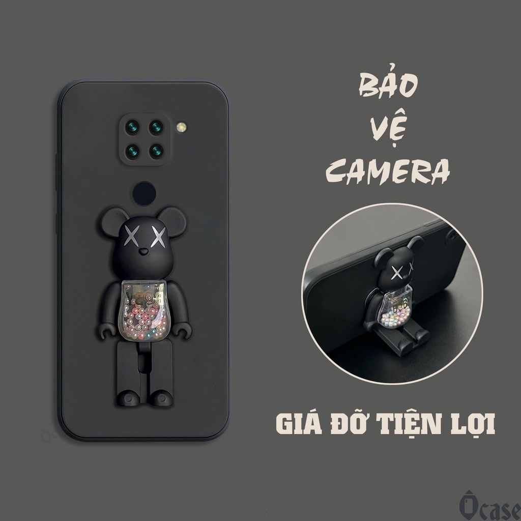 Ốp lưng Xiaomi Redmi Note 9 mô hình gấu kiêm giá đỡ tiện dụng