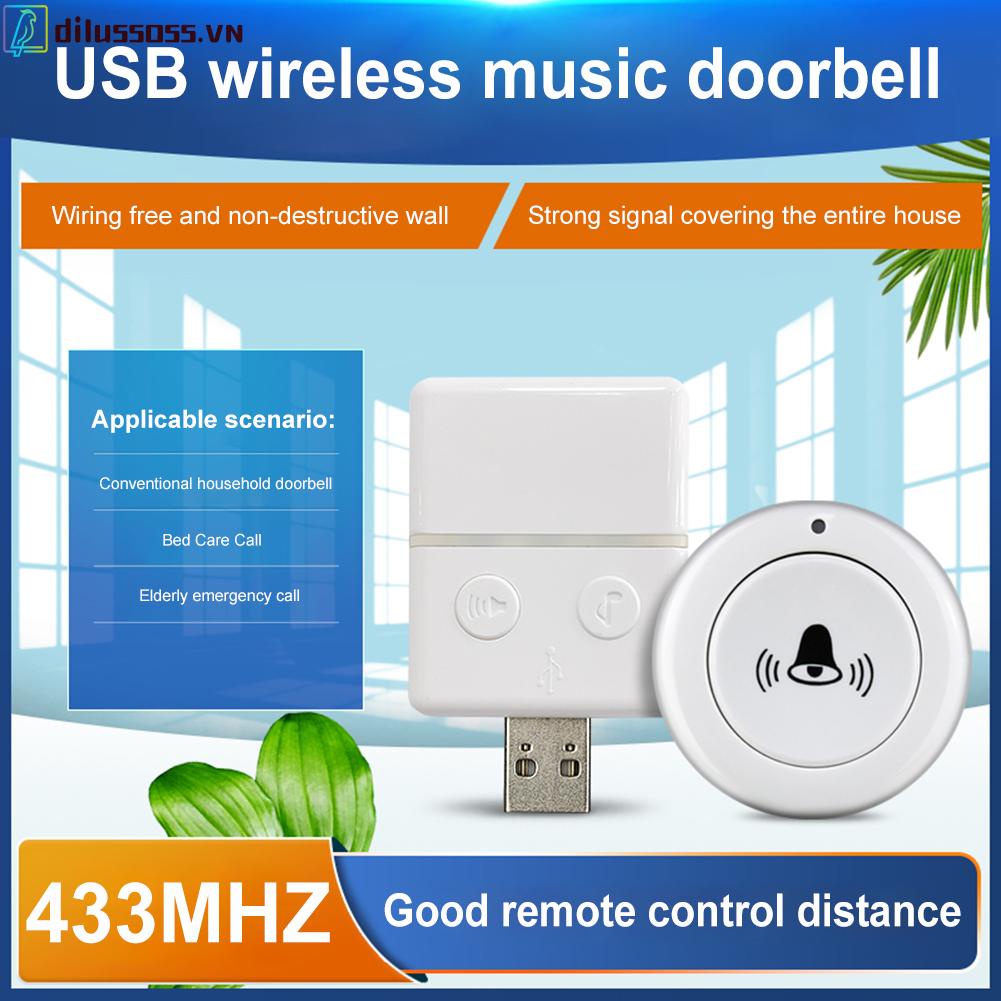 Chuông Cửa Thông Minh Kết Nối USB 433MHZ