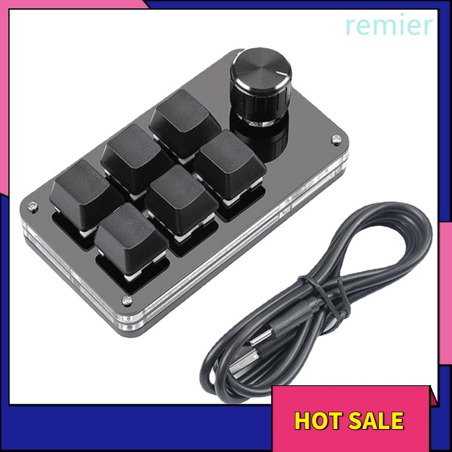 Re 6 phím usb bàn phím tùy chỉnh nút âm lượng núm lập trình macro game photoshop bàn phím cơ hoán đổi nóng