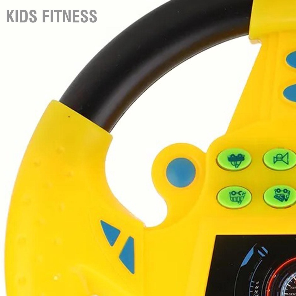 KidsFitness Mô Phỏng Lái Xe Vô Lăng Đồ Chơi Cho Bé Ngộ Nghĩnh Giáo Dục Đen Vàng