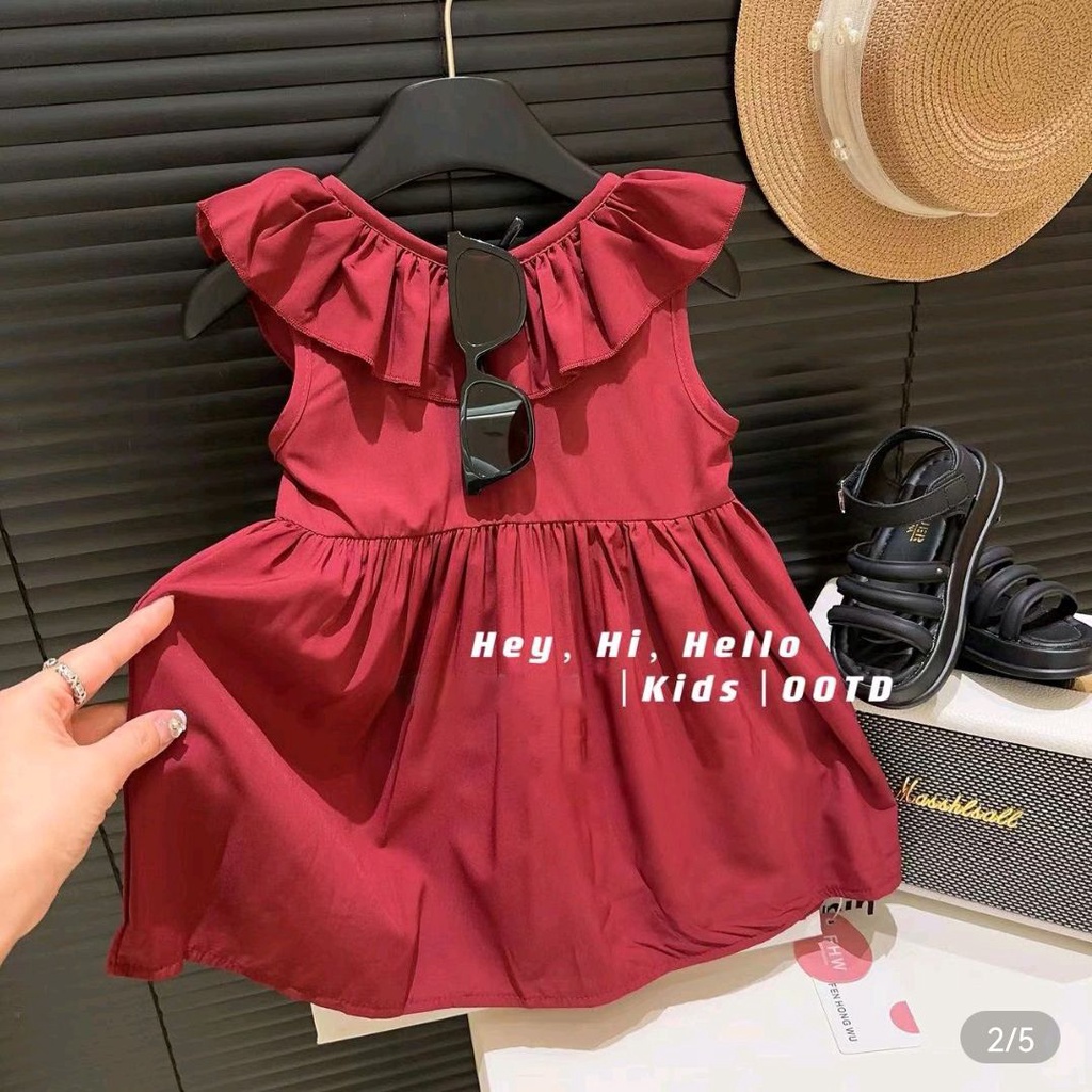 Hàng Có Sẵn Đầm Hai Dây Mùa Hè Phong Cách Hàn Quốc Ngọt Ngào Thời Trang Cho Bé Gái