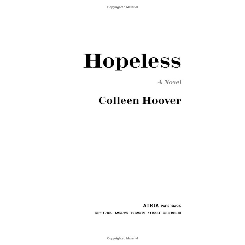 Hopeless: Colleen Hoover
