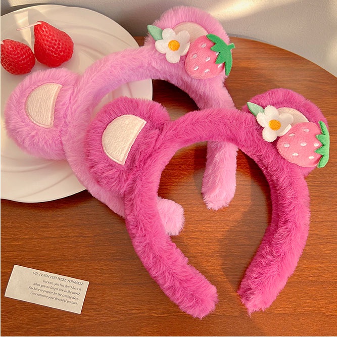 Băng Đô Cài Tóc Rửa Mặt Họa Tiết Hoạt Hình Dễ Thương Vui Nhộn Phong Cách Hàn Quốc Cho Nữ