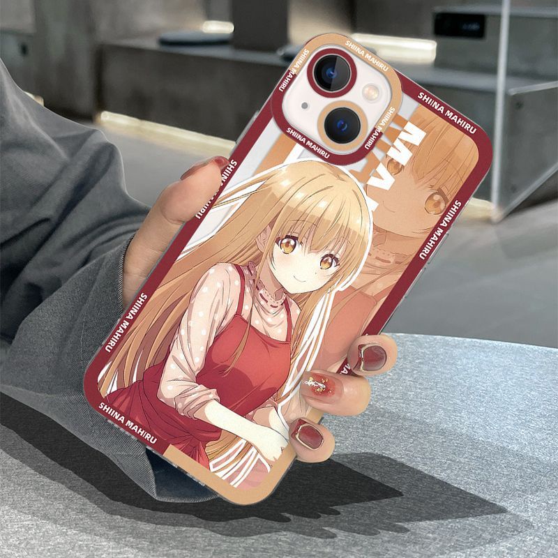 The Angel Next Door Spoils Me Rotten Phone Case Compatible for iPhone 7/8 Apple 14plus Shiina Mahiru Angel Eyes Transparent Case Dropproof Soft Case