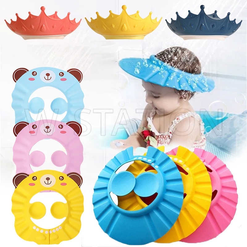 Mũ Tắm Bảo Vệ Tai Chống Thấm Nước Họa Tiết Hoạt Hình Nhiều Màu Tùy Chỉnh Tiện Dụng Cho Bé
