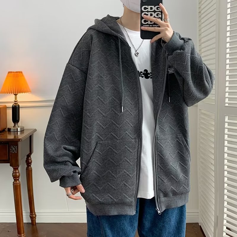 Áo hoodie zip Khoác Cardigan Có Nón Trùm  Dáng Rộng Màu Trắng Phong Cách Hàn Quốc áo khoác nam nỉ  Thời Trang Cho Cặp Đôi áo hoodie essentials