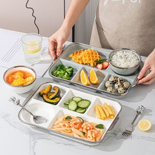 Bảng phân cách cạnh bạc 12 inch Đĩa chia gốm Đĩa ăn chia lưới Đĩa ăn giảm béo Đĩa thức ăn nhanh gốm Đĩa ăn sáng Đĩa chia lưới 211 Đĩa ăn giảm béo Đĩa ăn đặc biệt để giảm cân Đĩa giảm mỡ Đĩa ăn cho trẻ em Đĩa chia thức ăn
