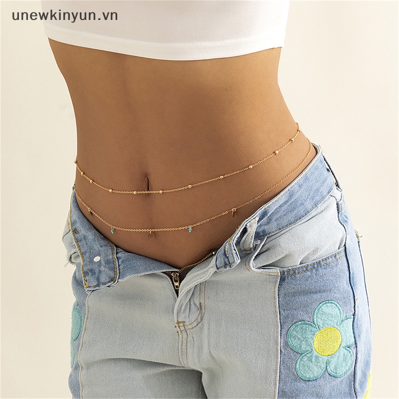 Dây Đeo Hông Nhiều Lớp Đính Hạt Phong Cách Boho Thời Trang Mùa Hè Cho Nữ