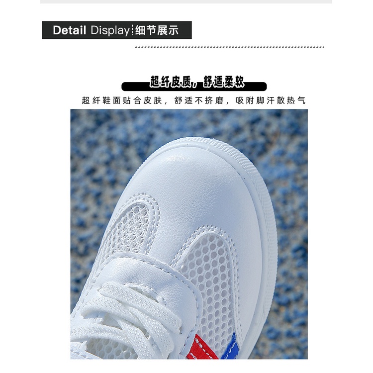 Giày Thể Thao Đế Mềm Phối Lưới Thoáng Khí Thời Trang Mùa Hè 2023 Cho Bé Trai Tiểu Học