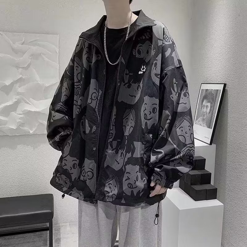 Áo Khoác Hai Mặt Dáng Rộng Phong Cách Hàn Quốc Thời Trang Cho Nam