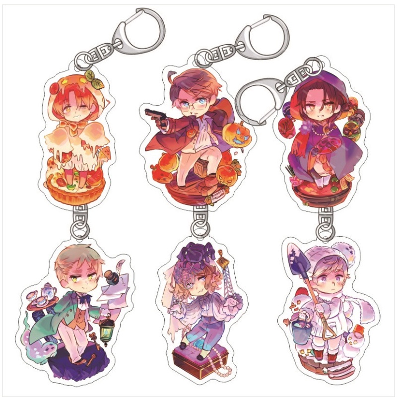 Aph Móc Chìa Khóa Acrylic Dòng Phim Anime Ivan Alfred Arthur Man Axis Powers Hetalia Dễ Thương Cho Nữ