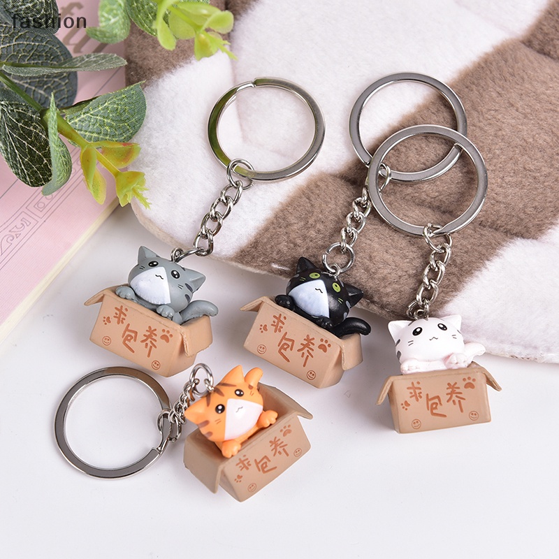 Phim hoạt hình đáng yêu mèo vòng chìa khóa Dây chuyền mặt dây chuyền trang trí cho túi xe Keychain Quà Tặng VN