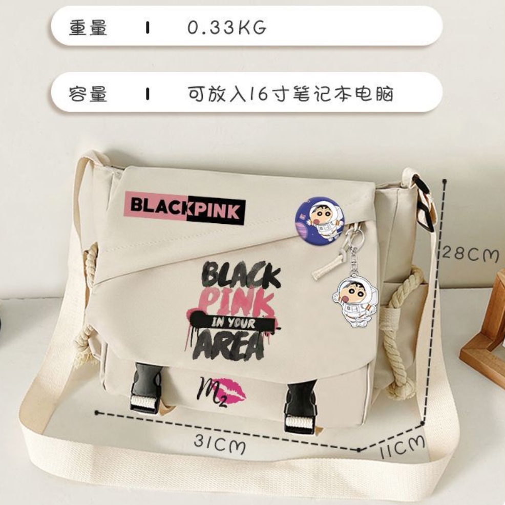 Túi Xách Canvas Cỡ Lớn In Hình BLACKPINK Thời Trang Cho Nữ