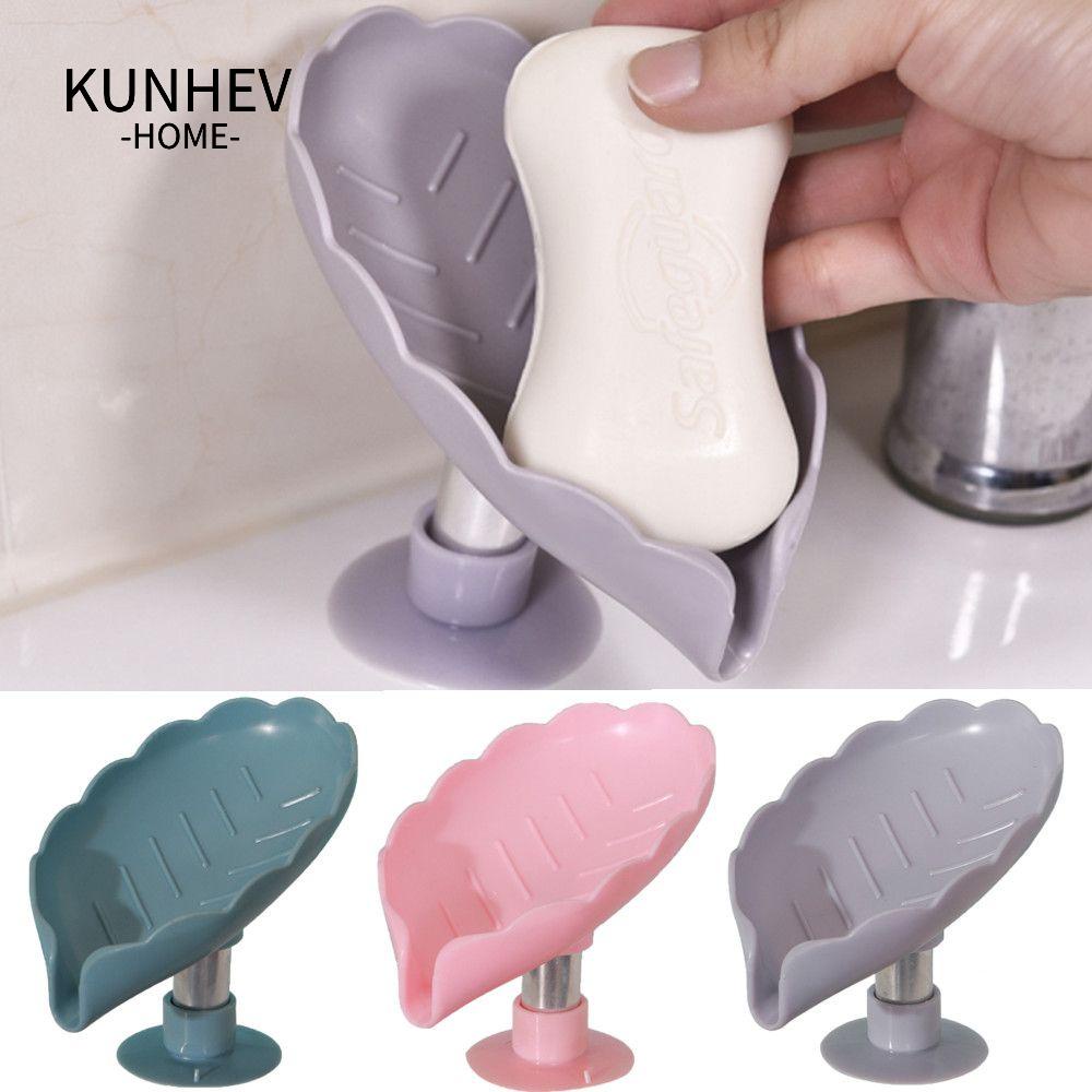 KUNHEV Giá Đỡ Xà Phòng Đa Năng Hình Lá Sen