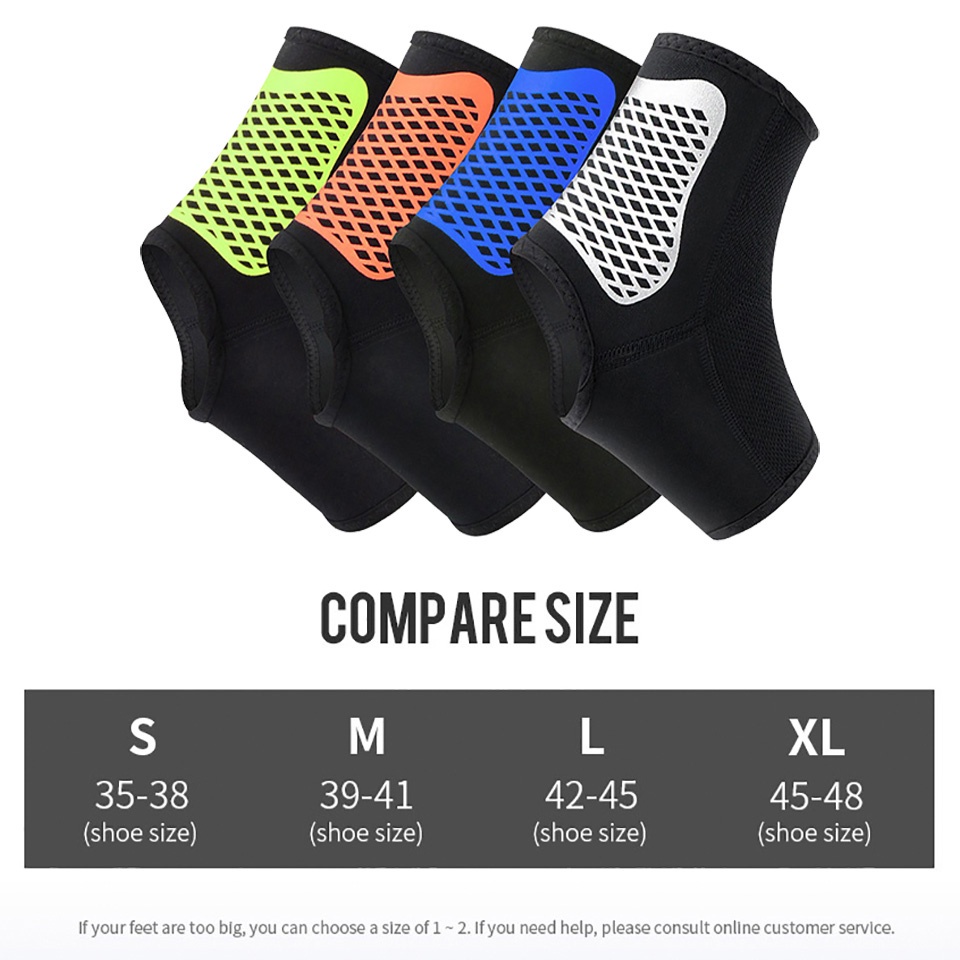 1 Tất Bảo Vệ Mắt Cá Chân Co Giãn Thoải Mái Tiện Dụng Khi Chơi Thể Thao