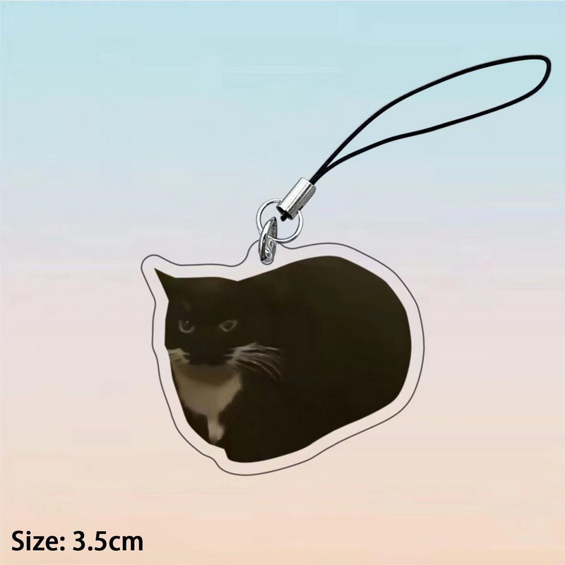 Móc khóa MÈO CHUỐI Banana Cat khóc nhè, mèo Happy Cat trang trí balo, chìa khóa dễ thương cute Mèo méo meo mèo meo