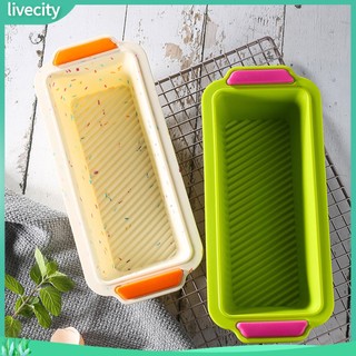 <livecity> Rectangle non-stick bread loaf toast silicone baking pan tray mold diy bakeware