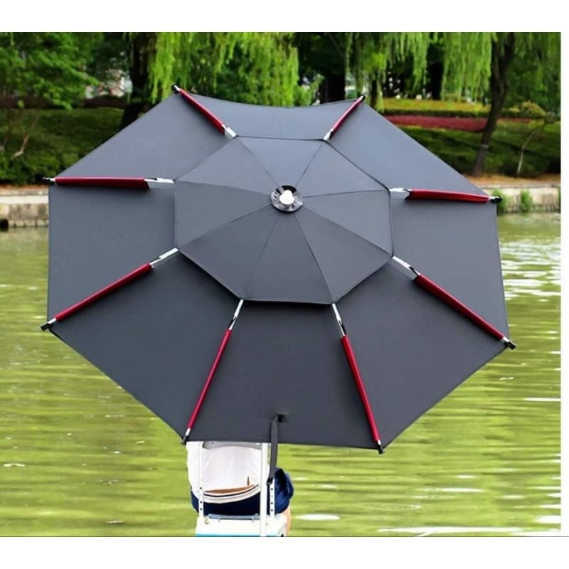 Xả Kho Ô CÂU CÁ 2 TẦNG CAO CẤP ĐEN VÀ DỌC DỪA 3 MÀU Y HÌNH Ạ  TRÁNH UV