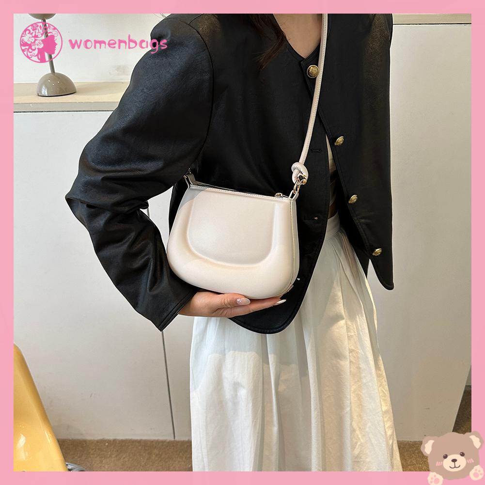 Túi Xách Da PU Kẹp Nách Màu Trơn Thanh Lịch Thời Trang Mùa Hè Cho Nữ