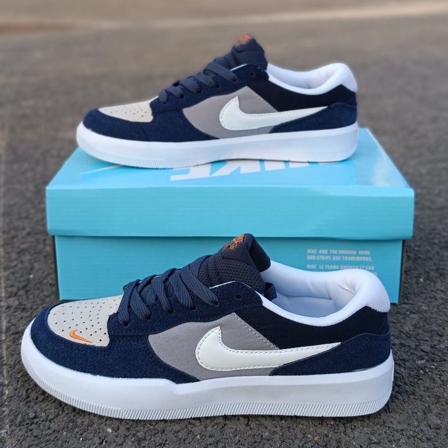 New sb force 58 grey blue low top board shoes ins unisex fashion giày thể thao thông thường nhẹ đa năng