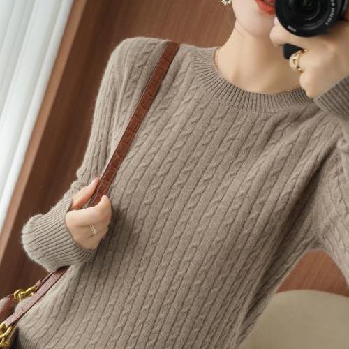 Thời Trang / Size Lớn / Nữ / Áo Sweater Cổ Tròn / Áo Sweater Tay Dài / Áo Len Thu Đông / Phong Cách Mới / Áo Sweater / Áo Dáng Rộng