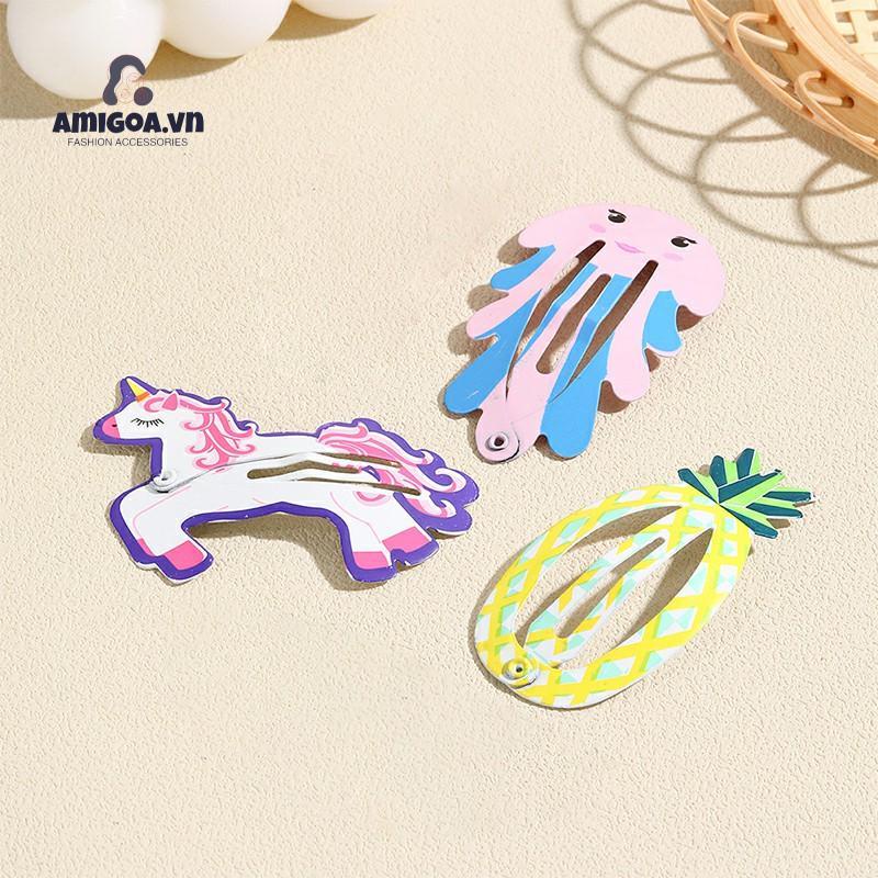 ✨✨Kẹp Tóc Bấm - Cặp Tóc Hình Hoa Quả Cho Bạn Gái Nhiều Hình Nghộ Nghĩnh Màu Sắc Đáng Yêu