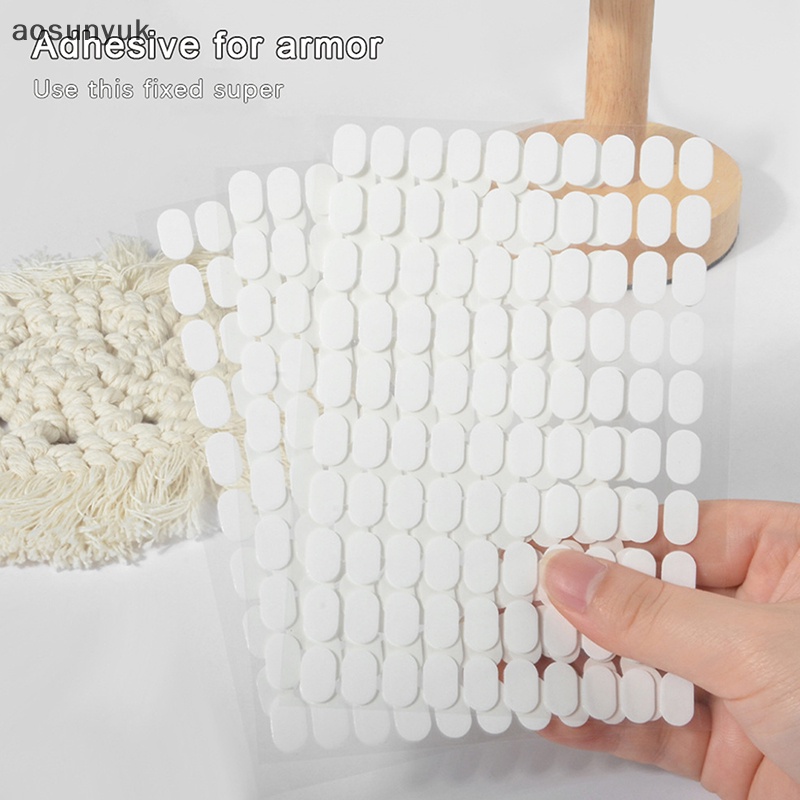 Aosunyuk 100 cái hỗ trợ làm móng tay băng dính hai mặt trong suốt acrylic nail art work display board paste adhesive strip cut-free en