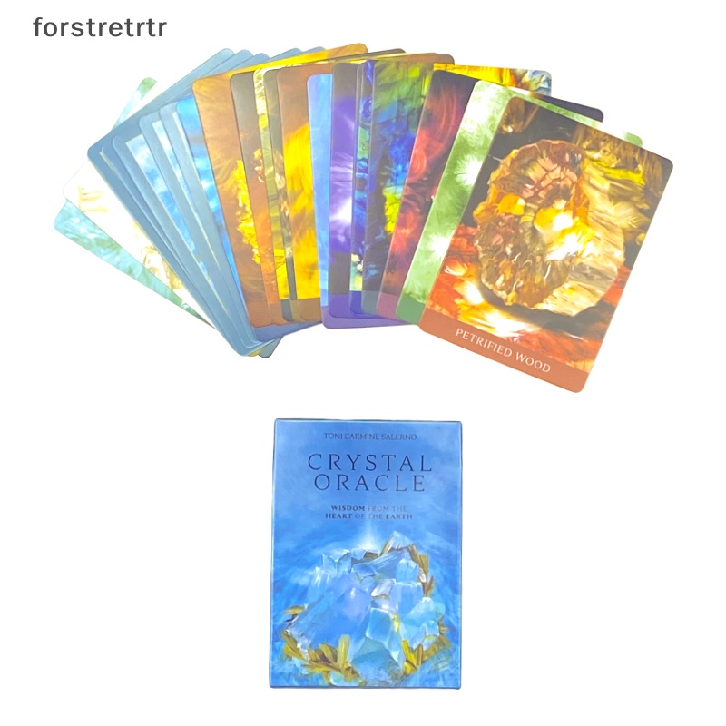 Forstretrtr crystal oracle card tarot lời tiên tri số phận bói toán bộ bài gia đình ban tiệc trò chơi người mới bắt đầu bài bói bài trò chơi en
