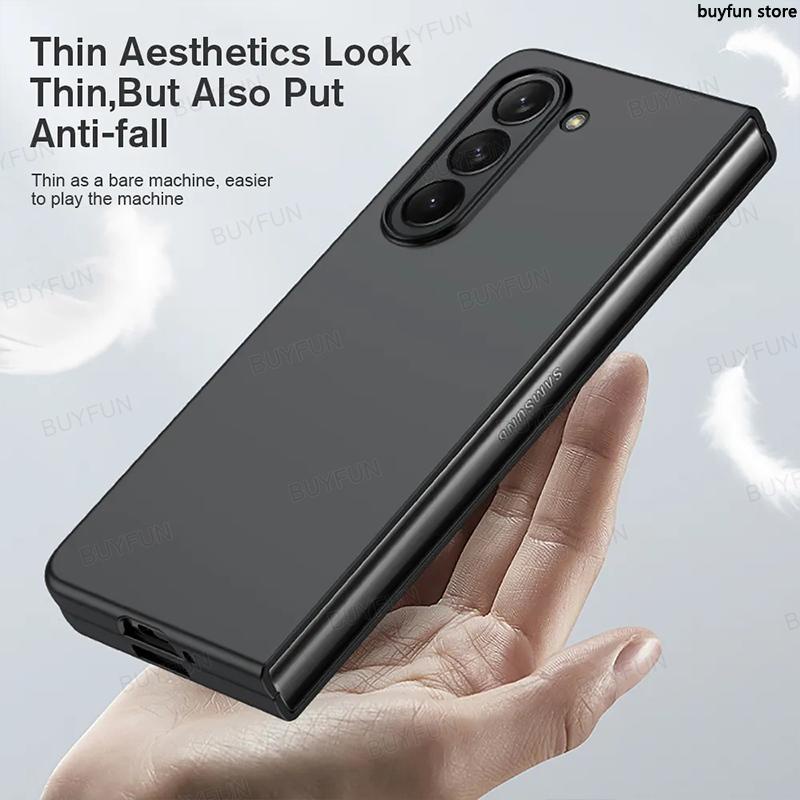For Samsung Galaxy Z Fold5 5G Fold 5 Zfold5 2023 Skin Feeling Hard PC Phone Case Anti-Knock Protect Shell