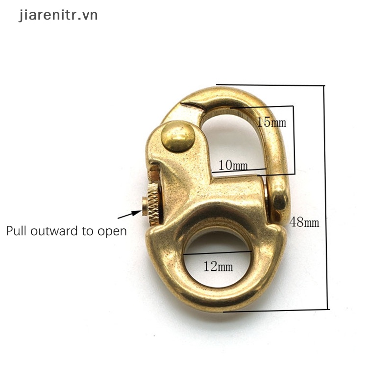 Ji solid brass buckle clasp buckle keychain ring hook screw pin joint connecter bag strap leather craft accessories parts vn