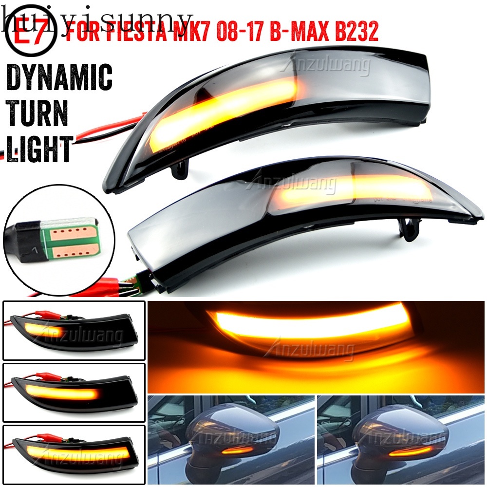 Đèn báo rẽ năng động hys led đèn báo rẽ bên gương chỉ báo tuần tự đèn nháy cho ford fiesta mk7 2008-2017 cho ford b-max