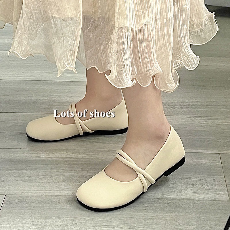 Giày Búp Bê Mũi Tròn Đế Bằng Xinh Xắn Thời Trang Cho Nữ