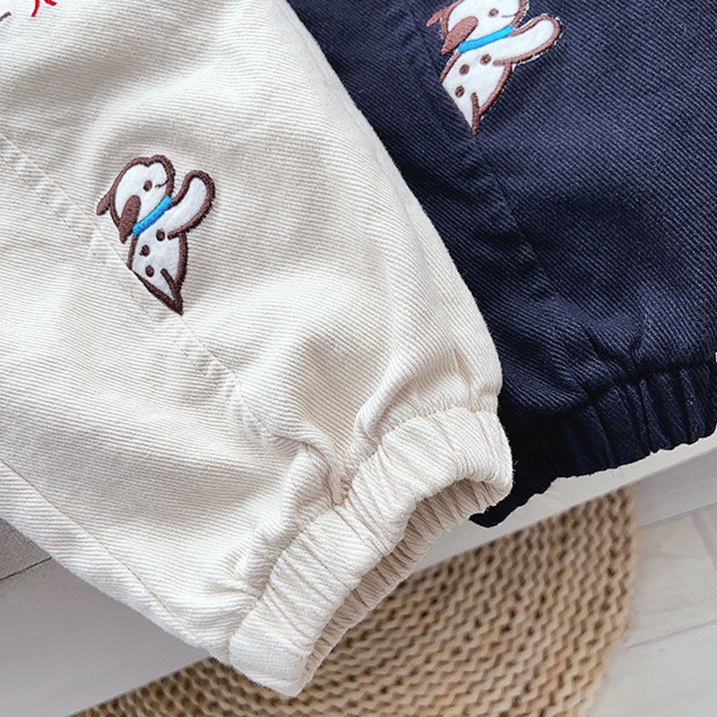 Mới Quần Dài Thêu Họa Tiết Phong Cách Thời Trang Cho Bé Trai