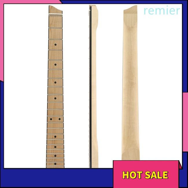 Re electric guitar neck replacement 25-fret headless handle maple fretboard maple neck for 6-string travel guitar