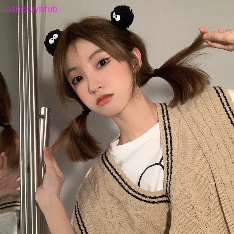 Sthb 1 cặp đen bồ hóng sprite kẹp tóc grip claw barrettes mỏ vịt kẹp dễ thương phim hoạt hình mũ trang trí cô gái phụ kiện vn