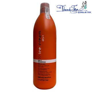 Dầu gội Inebrya dành cho tóc khô rối Ice Cream Dry - T Shampoo 1000ml