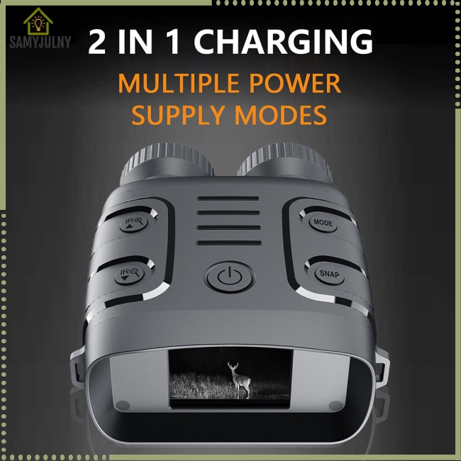Sam night vision goggles ống nhòm hồng ngoại màn hình lcd 2,4 inch với zoom kỹ thuật số 5x kính nhìn đêm 1080p