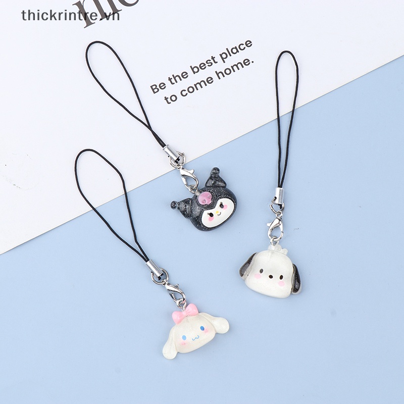 Thi kawaii kuromi dây buộc my melody cinnamoroll sinh viên vẻ đẹp vỏ điện thoại ba lô búp bê mặt dây chuyền charm toy girls quà tặng vn