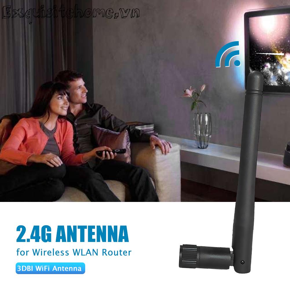 2.4ghz 3dbi wifi antenna sma nam băng tần kép trên không cho bộ định tuyến wlan không dây