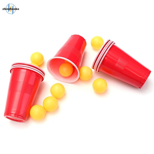 Zhin nguồn cung cấp sự kiện beer pong kit party fun 24cups 24 balls for adult table top board games trò chơi uống rượu trò chơi quán rượu bar bbq