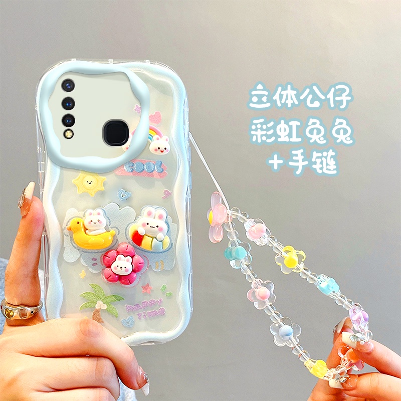 Ốp lưng vivo y19 ốp vivo y19 ốp lưng dễ thương kem cạnh điện thoại hình ba chiều hình búp bê soft case full case nygz