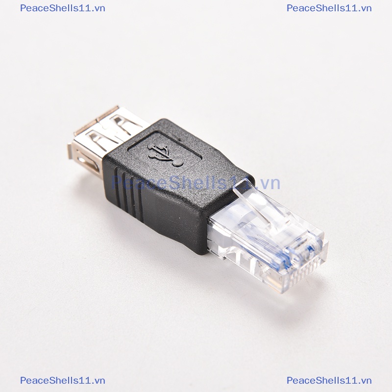Peaceshells rj45 male to usb af a female adapter socket socket lan network ethernet router plug.