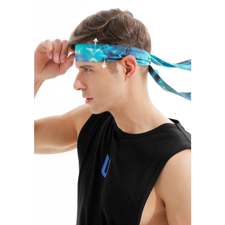 Bbb men's ice silk sports headband basketball running fitness breathable moisture-absorbing sweatband hairband