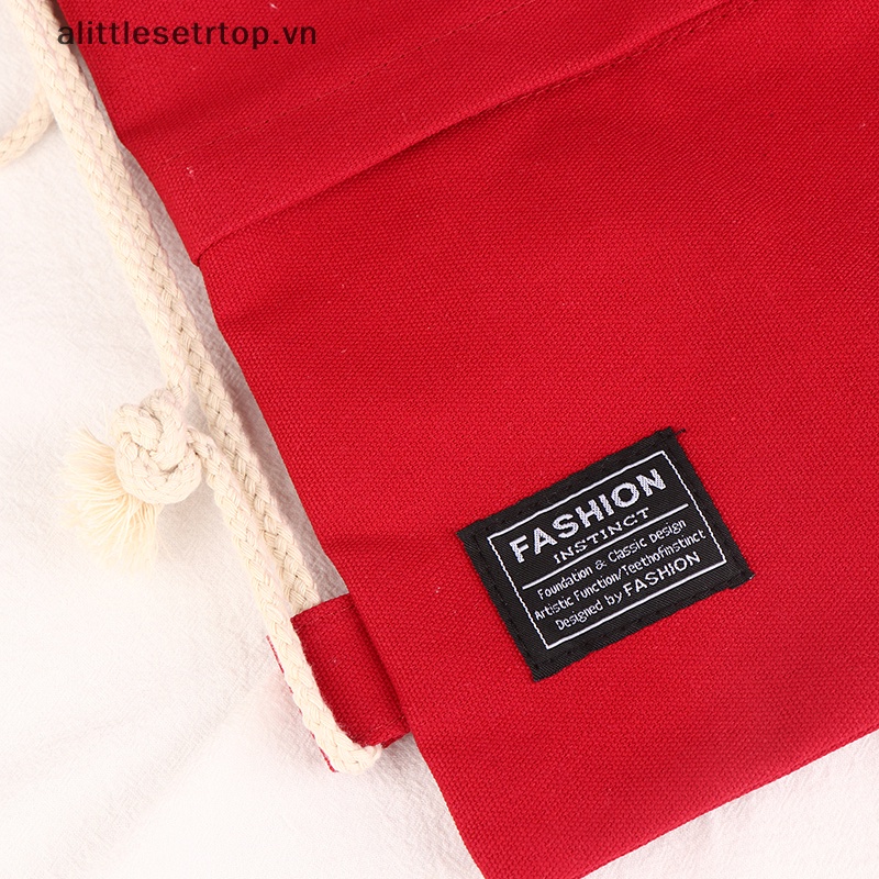 Alittlesetrtop 1pc ba lô dây rút vải thời trang trường học tập thể dục túi dây rút dây thường knapsack school back pack cho thanh thiếu niên.