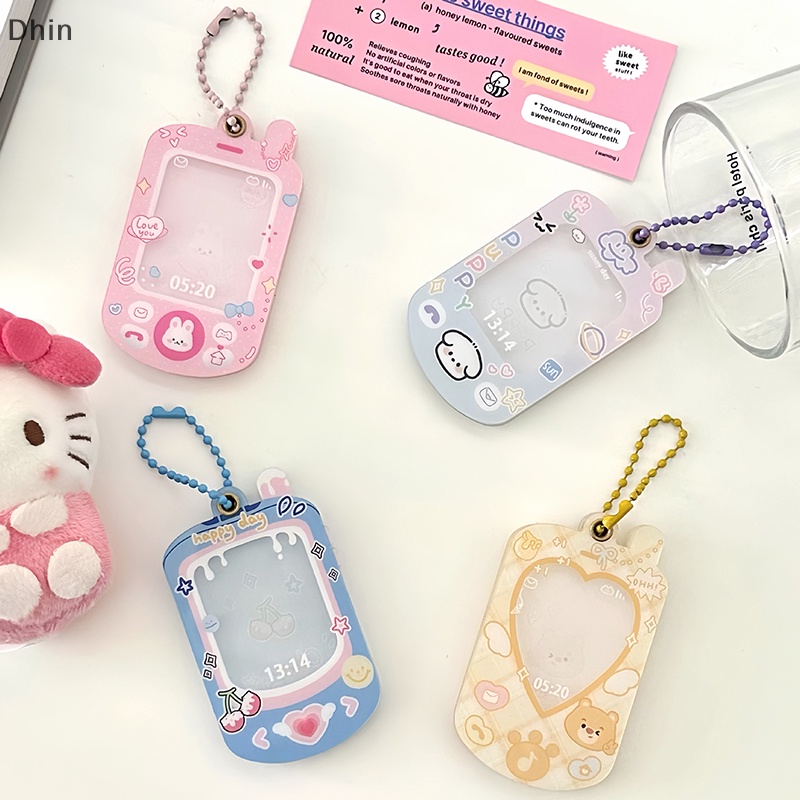 Album ảnh thẻ chủ thẻ từ tính kawaii photocard holder keychain mini photo album bộ thẻ acrylic cho túi charm keyring cod
