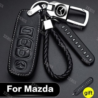 Bao Da Bảo Vệ Chìa Khóa Điều Khiển Từ Xa Cho Mazda CX-30 CX-8 Mazda3 CX-3 CX-9 Mazda6 CX-5 Mazda2