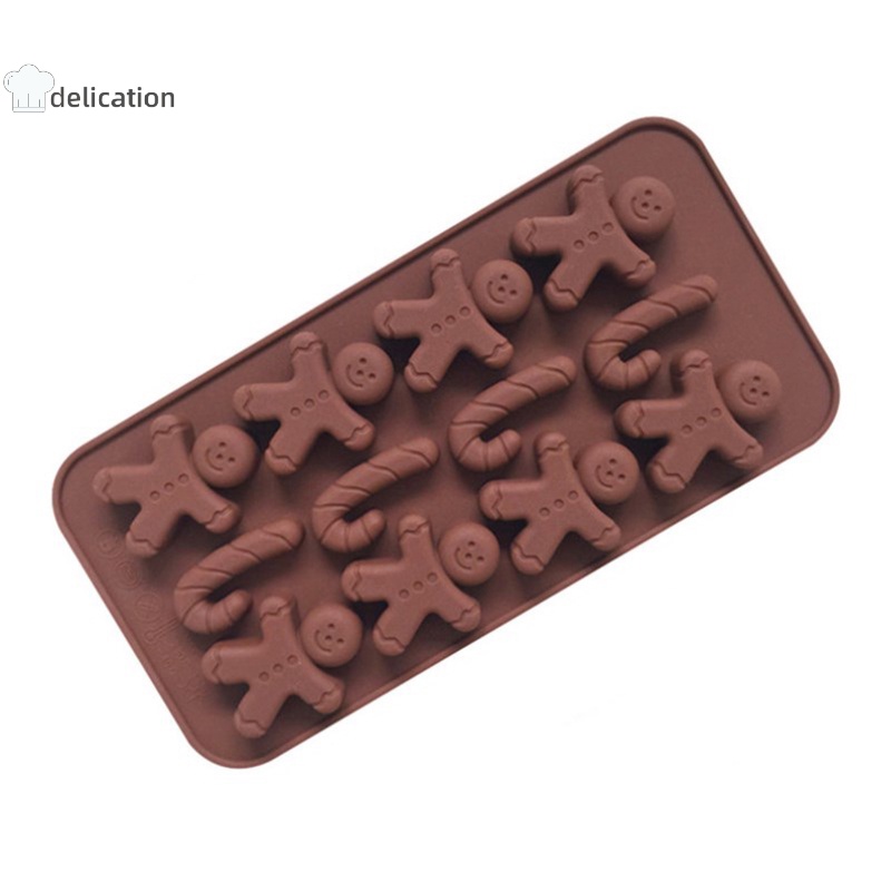 Hình dạng giáng sinh khuôn sô cô la silicone non- fondant cookie khay nướng xmas cây kẹo bánh gừng người đàn ông quà tặng dụng cụ làm khuôn