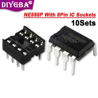 10 cái mới 100% ic ne555p ne555 ne55n 555 bộ hẹn giờ dip-8 8 chân ổ cắm dip