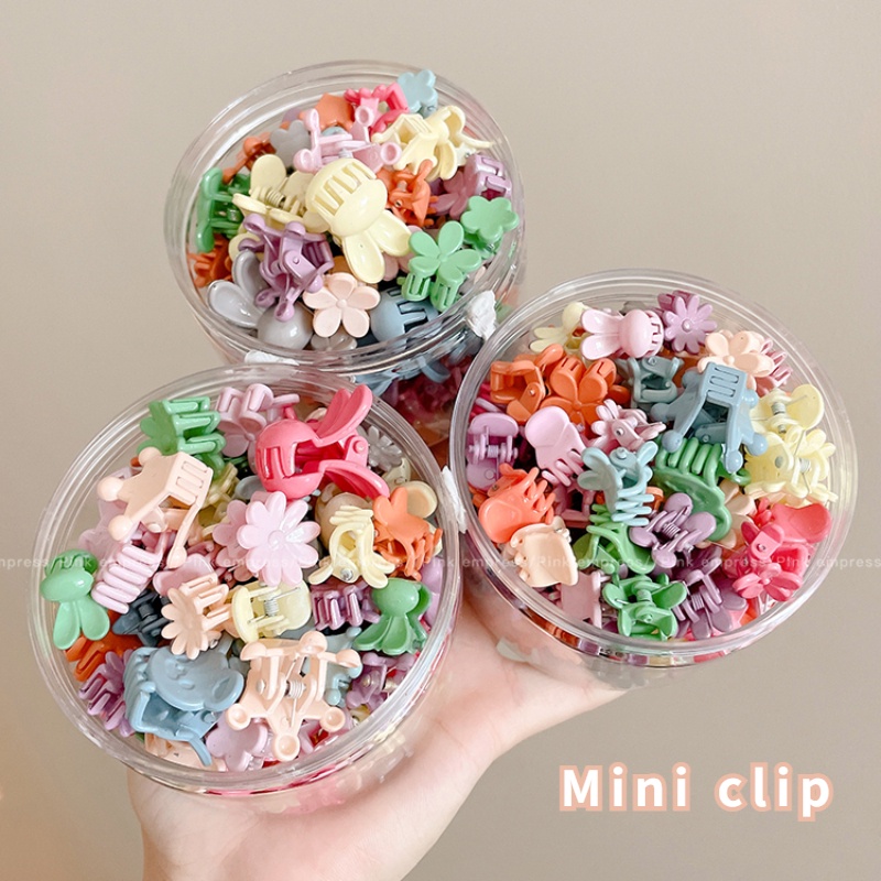25/50 bộ cô gái ngọt ngào đi chơi kẹp tóc mini đầy màu sắc đa năng